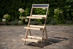 New Blomsteretage /100x52x52 cm/ Naturligt træ Havedekorationer