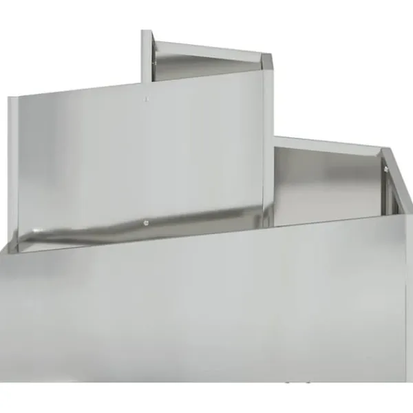 Hot Blomsterkrukke i sølv galvaniseret stål - Moderne design | Størrelse: 60x60x50 cm Krukker & Plantebeholdere