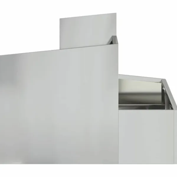 Hot Blomsterkrukke i sølv galvaniseret stål - Moderne design | Størrelse: 60x60x50 cm Krukker & Plantebeholdere