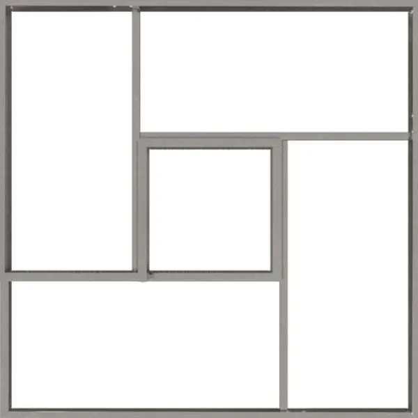 Hot Blomsterkrukke i sølv galvaniseret stål - Moderne design | Størrelse: 60x60x50 cm Krukker & Plantebeholdere