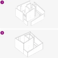 Hot Blomsterkrukke i sølv galvaniseret stål - Moderne design | Størrelse: 60x60x50 cm Krukker & Plantebeholdere