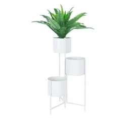 Krukker & Plantebeholdere^Blomsterstand DEIA TRIS 23x22,5xH75,5cm, varm grå