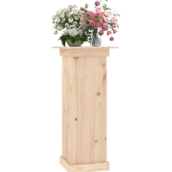 Plantestativer^Blomsterstander i massivt fyrretræ - Stilfuldt design | Størrelse: 40x40x90 cm
