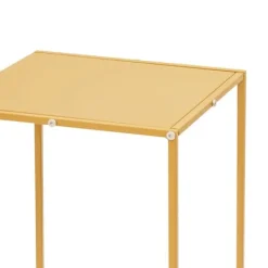 Blomster^Blomsterstander til Bryllup - Rektangulær Geometrisk Metalstativ - 10-Pak - 30×30×80 cm - Str. L - Guld