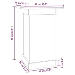 Plantestativer^Blomsterstander 40x40x60 cm massivt fyrretræ - Blomsterstativ - Blomsterstativer - Home & Living