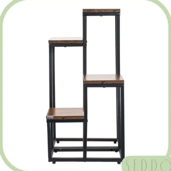 Online Blomsterstativ, hylde til blomster, planter, potter, fritstående, 4 hylder, loft Plantestativer