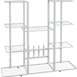 New Blomsterstativ i jern - Plantestativ | Farve: Hvid | Størrelse: 94,5x25x89 cm Plantestativer