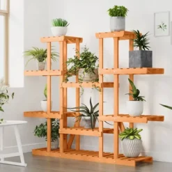 Best Blomsterstativ i massivt fyrretræ - Plantereol | Størrelse: 110x25x110,5 cm Plantestativer
