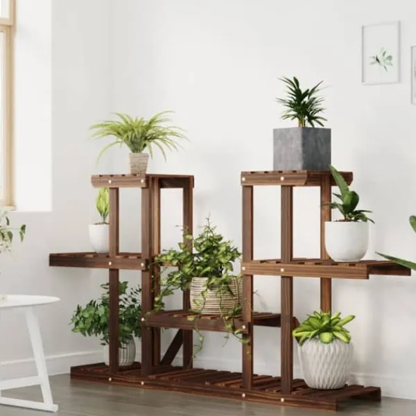 Plantestativer^Blomsterstativ i massivt fyrretræ - Planteholder | Størrelse: 110x25x73 cm