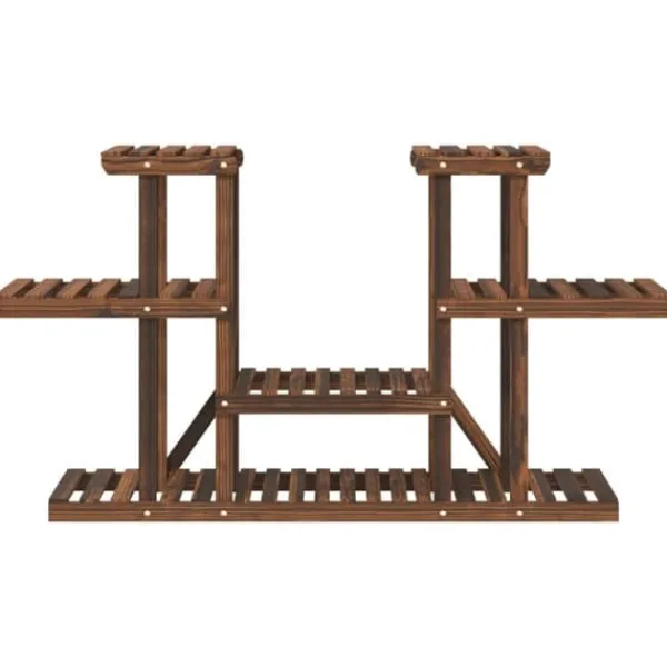 Plantestativer^Blomsterstativ i massivt fyrretræ - Planteholder | Størrelse: 110x25x73 cm