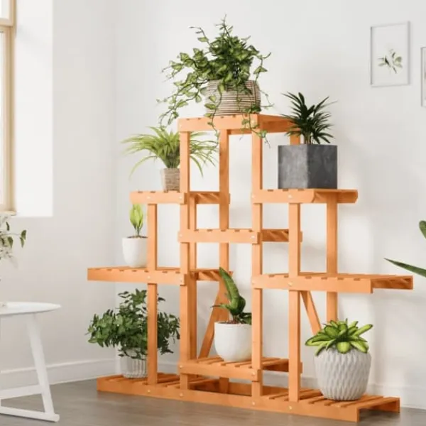 Plantestativer^Blomsterstativ i massivt fyrretræ - Plantestativ | Størrelse: 110x25x98 cm