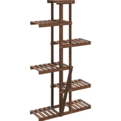 Online Blomsterstativ i massivt fyrretræ - Plantestativ | Størrelse: 175x25x140,5 cm Plantestativer