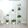 Sale Blomsterstativ i metal - Robust plantestativ til indendørs brug | Størrelse: 94,5x25x88 cm | Farve: Hvid Plantestativer