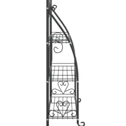 Discount Blomsterstativ i stål – 3-hylder | Farve: Sort | Størrelse: 56x30x96 cm Plantestativer