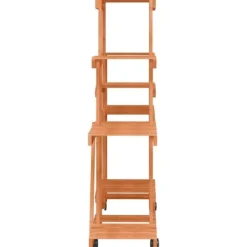 Discount Blomsterstativ med hjul i massivt fyrretræ | Størrelse: 110x25x101 cm Plantestativer