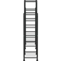 Plantestativer^Blomsterstativ med hjul 83x25x103,5 cm jern sort - Blomsterstativ - Blomsterstativer - Home & Living