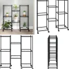 Sale Blomsterstativ med hjul 83x25x83,5 cm jern sort - Blomsterstativ - Blomsterstativer - Home & Living Plantestativer