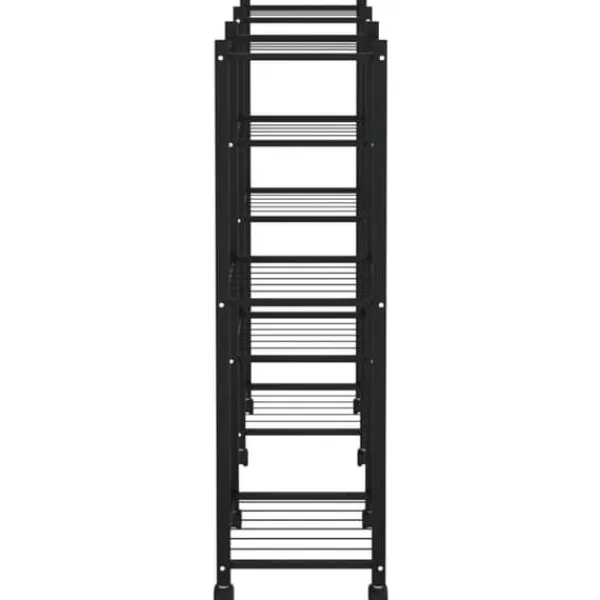 Sale Blomsterstativ med hjul 83x25x83,5 cm jern sort - Blomsterstativ - Blomsterstativer - Home & Living Plantestativer