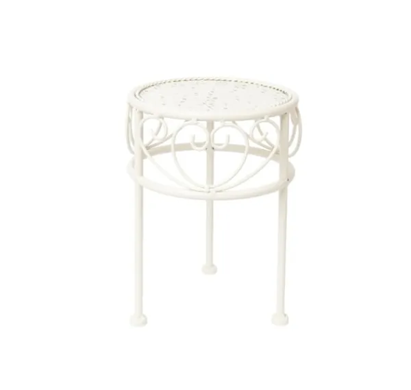 Discount Blomsterstativ SANDY D25xH33cm, antik hvid Havedekorationer