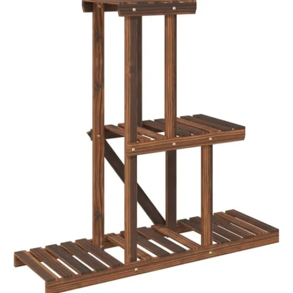 Clearance Blomsterstativ 81x25x75,5 cm massivt fyrretræ - Blomsterstativ - Blomsterstativer - Home & Living Krukker & Plantebeholdere
