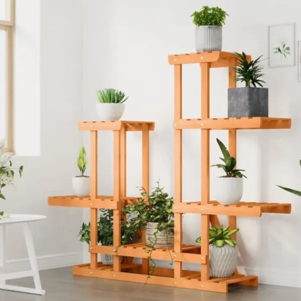 New Blomsterstativ 95x25x96 cm massivt fyrretræ - Blomsterstativ - Blomsterstativer - Home & Living Plantestativer