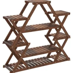 Blomsterstativ 110x25x105 cm massivt fyrretræ - Blomsterstativ - Blomsterstativer - Home & Living Plantestativer