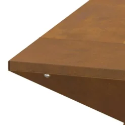 Clearance Bålsted i brun forvitret stål - Firkantet design | Størrelse: 60x60x50 cm Pejse