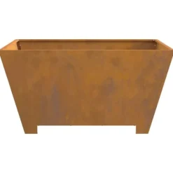 Pejse^Bålsted i brun forvitret stål - Moderne udendørs bålplads | Størrelse: 80x80x40 cm