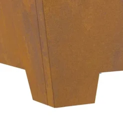 Pejse^Bålsted i brun forvitret stål - Moderne udendørs bålplads | Størrelse: 80x80x40 cm
