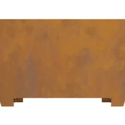 Pejse^Bålsted i brun forvitret stål - Moderne udendørs bålplads | Størrelse: 80x80x40 cm