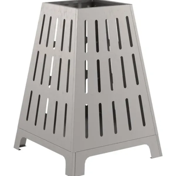 Outlet Bålsted i industrielt design - Cylindrisk ildgryde | Størrelse: 50x50x70 cm | Farve: Brun Pejse