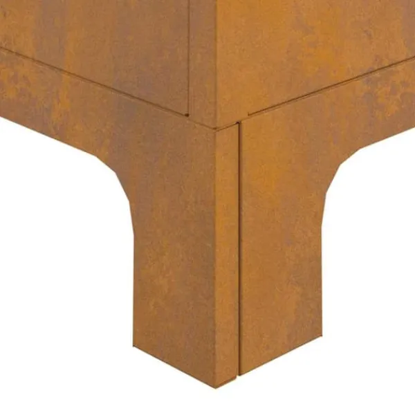 Outlet Bålsted i industrielt design - Cylindrisk ildgryde | Størrelse: 50x50x70 cm | Farve: Brun Pejse