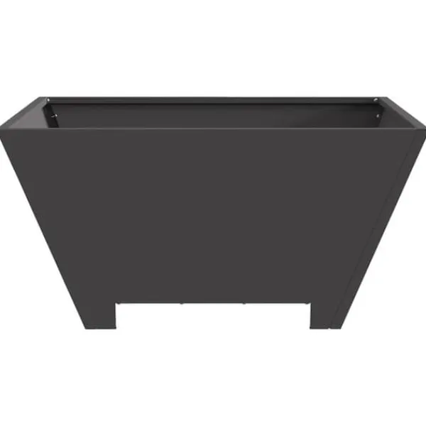 Hot Bålsted i koldvalset stål - Kvadratisk design | Farve: Sort | Størrelse: 60x60x30 cm Brændeovne