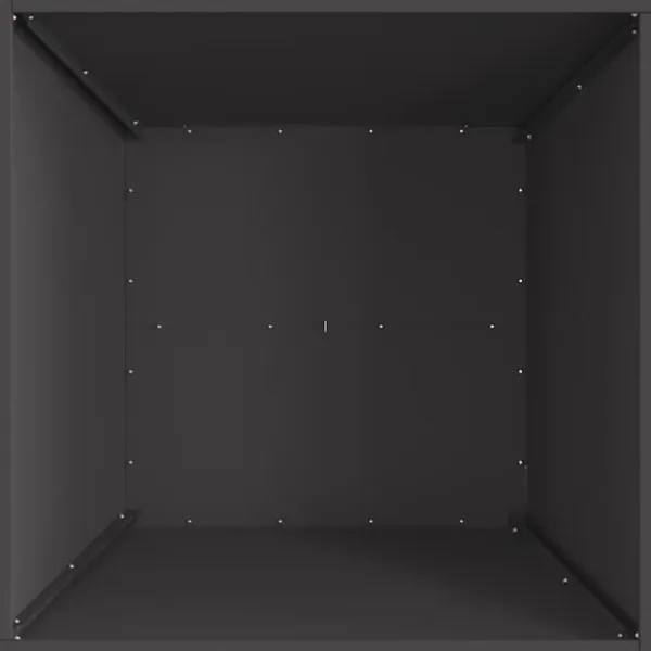 Hot Bålsted i koldvalset stål - Kvadratisk design | Farve: Sort | Størrelse: 60x60x30 cm Brændeovne