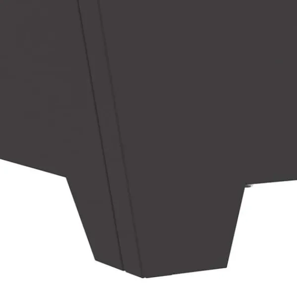 Hot Bålsted i koldvalset stål - Kvadratisk design | Farve: Sort | Størrelse: 60x60x30 cm Brændeovne