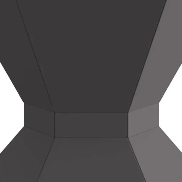 Bålsted i koldvalset stål - Hexagonalt design | Størrelse: 50 x 50 x 40 cm | Farve: Sort Pejse
