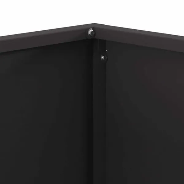 Pejse^Bålsted i Koldvalset Stål - Firkantet Design til Udendørs Brug | Farve: Sort | Størrelse: 60x60x40 cm