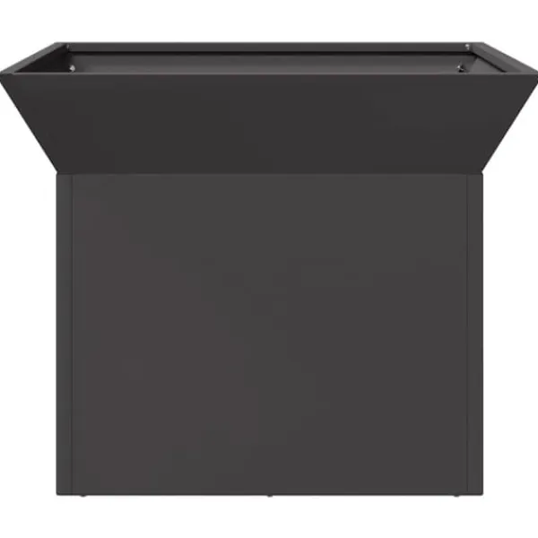 Outlet Bålsted i stål - Kubisk design | Farve: Sort | Størrelse: 50x50x40 cm Brændeovne