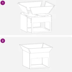 Sale Bålsted kubisk ildsted i rusten stål - Outdoor fire pit | Størrelse: 50x50x40 cm Pejse