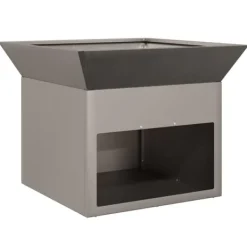 Sale Bålsted kubisk ildsted i rusten stål - Outdoor fire pit | Størrelse: 50x50x40 cm Pejse