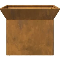Sale Bålsted kubisk ildsted i rusten stål - Outdoor fire pit | Størrelse: 50x50x40 cm Pejse