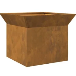 Sale Bålsted kubisk ildsted i rusten stål - Outdoor fire pit | Størrelse: 50x50x40 cm Pejse