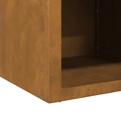 Sale Bålsted kubisk ildsted i rusten stål - Outdoor fire pit | Størrelse: 50x50x40 cm Pejse