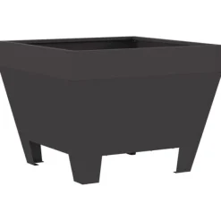 Brændeovne^Bålsted med låg i koldvalset stål - Praktisk og elegant | Størrelse: 50x50x38 cm | Farve: Sort