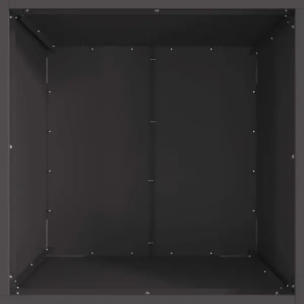 Brændeovne^Bålsted med låg i koldvalset stål - Praktisk og elegant | Størrelse: 50x50x38 cm | Farve: Sort