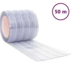 Insektmiddel & Dyreafvisende Middel^Bændelgardin 200 mm x 1,6 mm PVC - Transparent 50 m | Størrelse: 50 m | Farve: Transparent