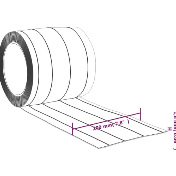 Insektmiddel & Dyreafvisende Middel^Bændelgardin 200 mm x 1,6 mm PVC - Transparent 50 m | Størrelse: 50 m | Farve: Transparent