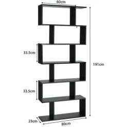 Beredskabsplaner^Bogreol, 80x23x191 cm - materiale: ingeniørtræ