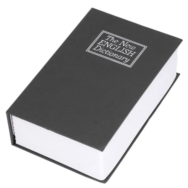 Bokformad stålskåp Klassisk hemlig bok Säkerhetslås Lösenord Typ Hushållsförvaringslåda Svart Pengeskabe