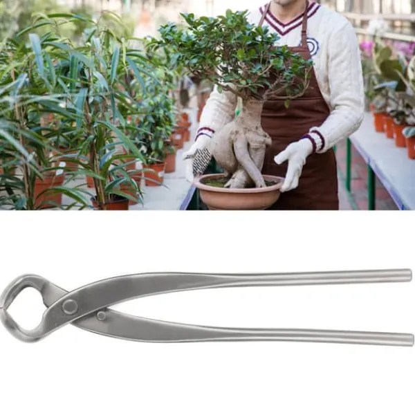 Haveværktøj^Bonsai Cutter Rostfritt stål konkav bärbar gren beskärningssax för trädgårdsträd 11,6 tum